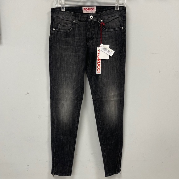 Fiorucci x Naomi Campbell Black Skinny Jeans, Size 26 - NWT - Picture 1 of 7